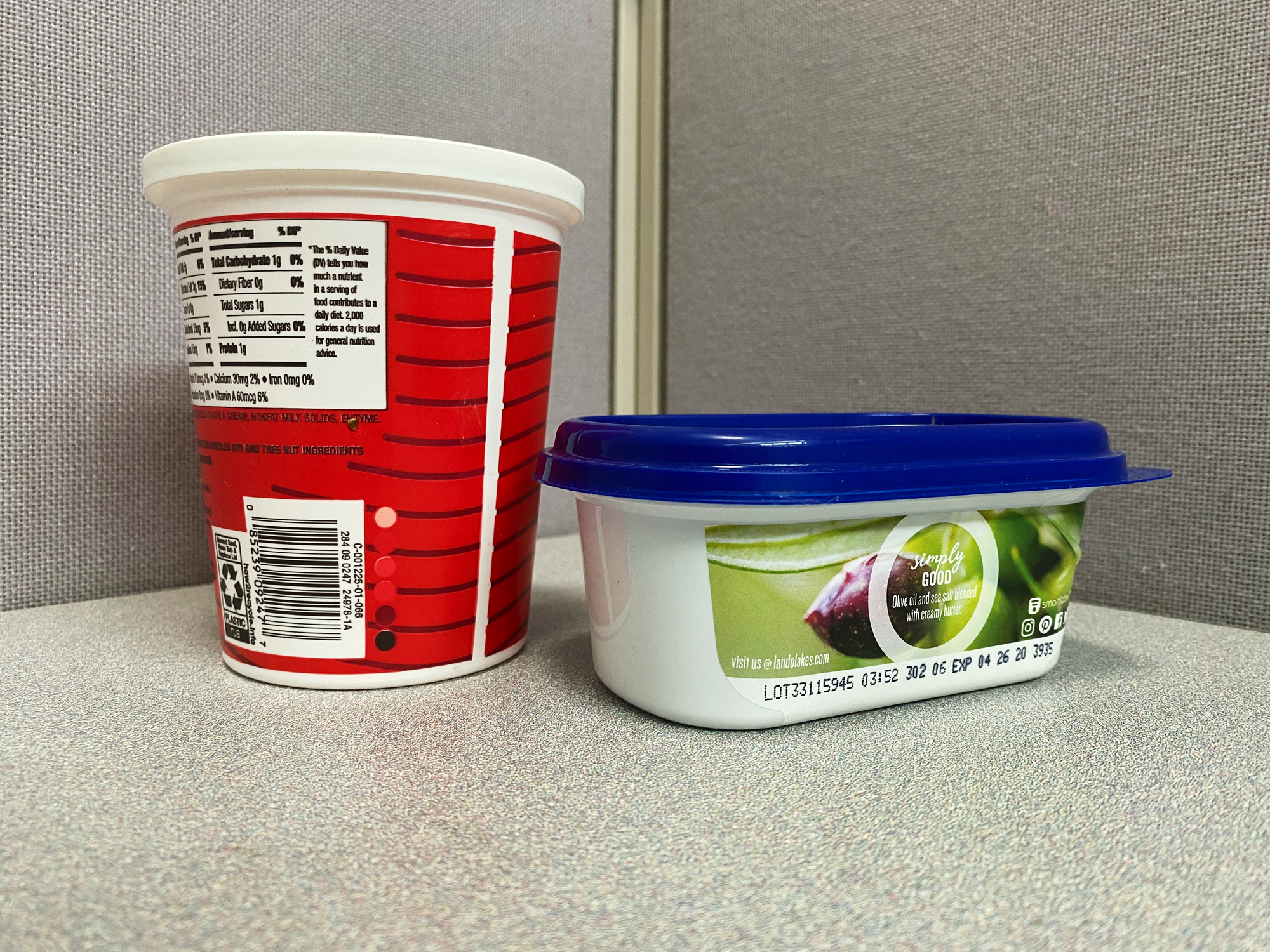 Yogurt containers, cylindrical plastics, no longer recyclable through ACUA